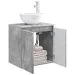 vidaXL Vanité de lavabo mural Gris béton 49 5 x 41 x 64 5 cm
