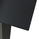 vidaXL Mobilier à dîner d'extérieur 7 Pièces Noir Verre et acier