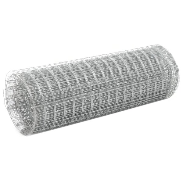 vidaXL Grillage pour volière acier galvanisé 10x0 5 m argenté