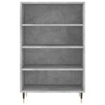 vidaXL Buffet haut gris béton 57x35x90 cm bois d'ingénierie