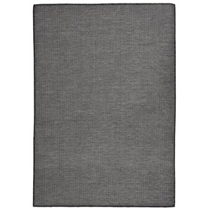 vidaXL Tapis à tissage plat d'extérieur 160x230 cm Gris