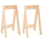 vidaXL Tabourets lot de 2 40x40x75 cm bois massif de pin