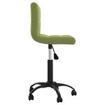vidaXL Chaise pivotante de salle à manger Vert clair Velours