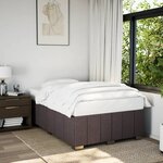 vidaXL Cadre de lit sans matelas marron foncé 120x190 cm tissu