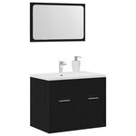 vidaXL Ensemble de meubles salle de bain 2 Pièces chêne noir