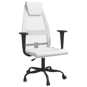 vidaXL Chaise de bureau réglable en hauteur blanc