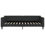 vidaXL Lit de repos sans matelas noir 100x200 cm tissu