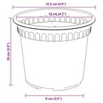 vidaXL Pot à fleurs rond 6 Pièces Rouge brique Ø 12 5 x 10 cm Plastique