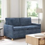 vidaXL Canapé Bleu 156 x 81 x 87 5 cm Polyester