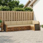 vidaXL Ensemble de canapés d'extérieur 5 pc Naturel