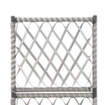 vidaXL Lit surélevé en treillis 1 pot 30x30x107 cm Résine tressée Gris