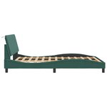 vidaXL Cadre de lit avec lumières LED vert foncé 140x190 cm velours