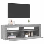 vidaXL Meuble TV avec lumières LED sonoma gris 120x35x40 cm