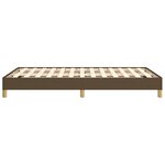 vidaXL Cadre de lit sans matelas marron foncé 120x190 cm tissu