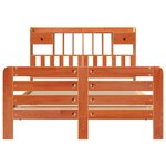 vidaXL Lit bibliothèque sans matelas cire marron 140x200 cm pin massif
