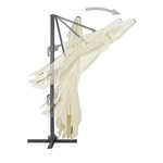 vidaXL Parasol de jardin déporté avec mât en aluminium 400 x 300 cm Sable