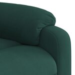 vidaXL Fauteuil de massage inclinable vert foncé velours