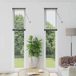 vidaXL Store de Fenêtre avec des rideaux Autre Noir 40 x 220 cm Aluminium
