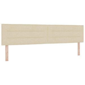 vidaXL Tête de lit avec tête de lit Crème 200 cm tissu