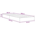 vidaXL Cadre de lit au sol Bois ancien 80 x 200 cm Bois d'ingénierie