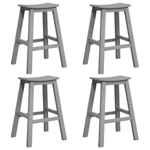 Tabourets de bar vidaXL 6 Pièces Gris clair HDPE