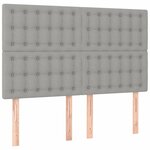 vidaXL Cadre de lit sans matelas gris clair 140x200 cm tissu