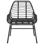vidaXL Ensemble à manger de jardin 9Pièces noir poly rotin verre