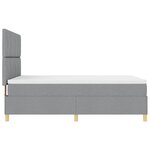 vidaXL Lit à ressorts avec matelas Gris clair 140 x 200 cm tissu
