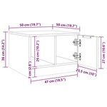vidaXL Table basse chêne artisanal 50x50x36 cm bois d'ingénierie