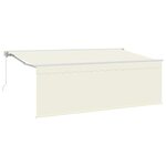 vidaXL Auvent Rétractable Crème 400 x 200 cm Polyester et Aluminium