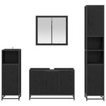 vidaXL Ensemble de mobilier de salle de bain 4 Pièces Chêne noir