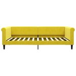vidaXL Lit de jour avec lit gigogne jaune 100x200 cm velours