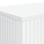 vidaXL Table console Blanc Brillant 155 x 29 x 74 cm Bois d’ingénierie