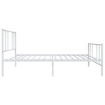 vidaXL Cadre de lit métal sans matelas et pied de lit blanc 100x190 cm
