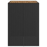 vidaXL Table de bar de jardin et dessus en bois acacia résine tressée