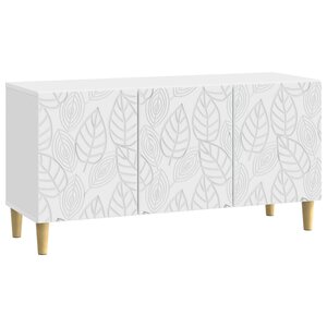 vidaXL Meuble TV 99 x 34 5 x 50 cm Blanc Bois d'ingénierie