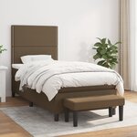 vidaXL Sommier à lattes de lit avec matelas Marron foncé 80x200 cm