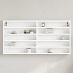vidaXL Armoire à vitrine blanc 100x8 5x50 cm bois d'ingénierie