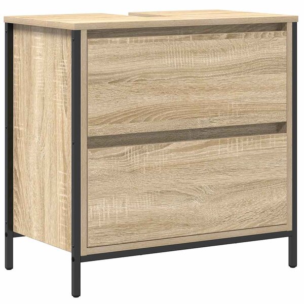 vidaXL Meuble de salle de bain lavabo et tiroirs chêne sonoma