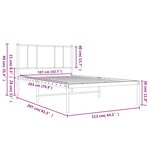vidaXL Cadre de lit métal sans matelas et tête de lit blanc 107x203 cm