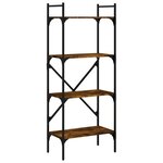 vidaXL Bibliothèque à 4 niveaux chêne fumé 56x31 5x138 5 cm