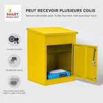 Boîte à colis moyenne 1 porte Jaune à accès frontal Acier galvanisé SMART PARCEL BOX™