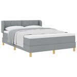 Lit box spring vidaXL avec matelas Gris clair 140x200 cm Tissu