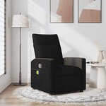 vidaXL Fauteuil de massage inclinable Noir Tissu