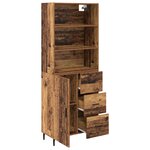 vidaXL Haut Armoire avec tiroir 2 Pièces Bois Ancien Bois d'ingénierie