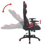 vidaXL Chaise de bureau inclinable Cuir artificiel Rouge