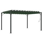 vidaXL Gazebo avec toiture louvée 3 x 4 x 2 14 m Vert