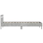 vidaXL Cadre de lit sans matelas avec tête de lit gris béton 100x200cm