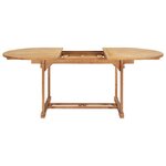 vidaXL Table de jardin extensible 150-200x100x75 cm Teck solide