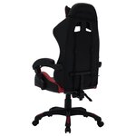 vidaXL Fauteuil de jeux vidéo avec LED RVB Bordeaux et noir Similicuir
